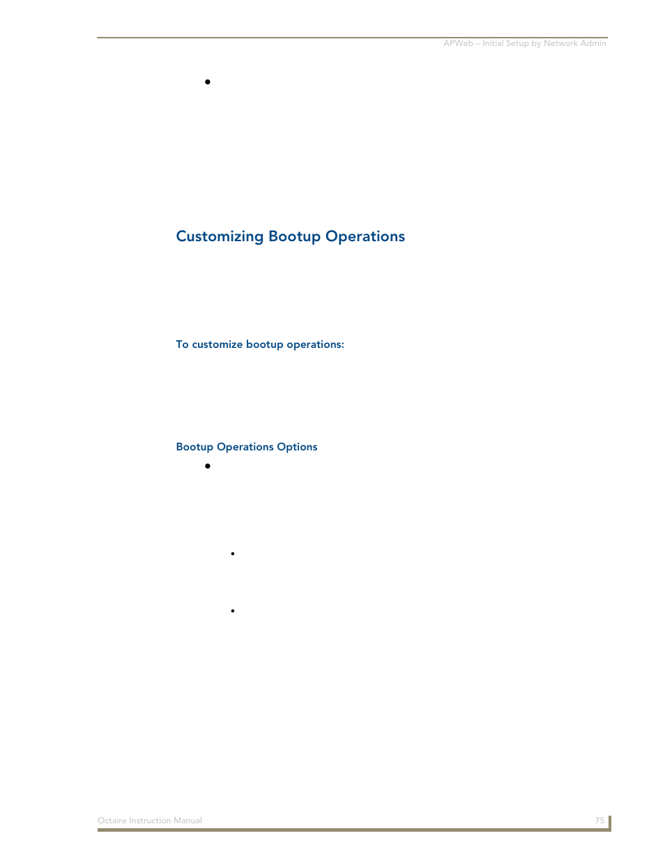 Customizing bootup operations | AMX Distribution Matrix Octaire User Manual | Page 79 / 105