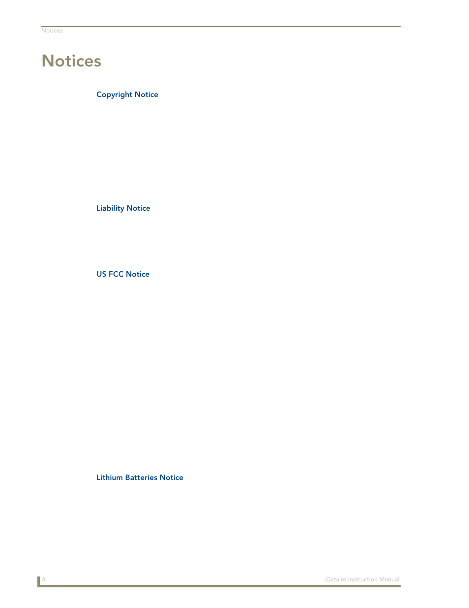 Notices | AMX Distribution Matrix Octaire User Manual | Page 8 / 105