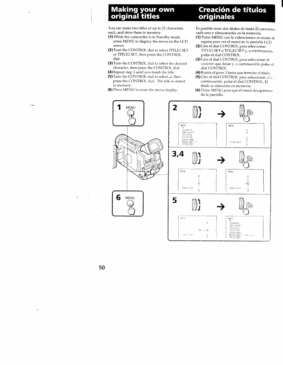 Sony CCD-TRV101 User Manual | Page 50 / 118