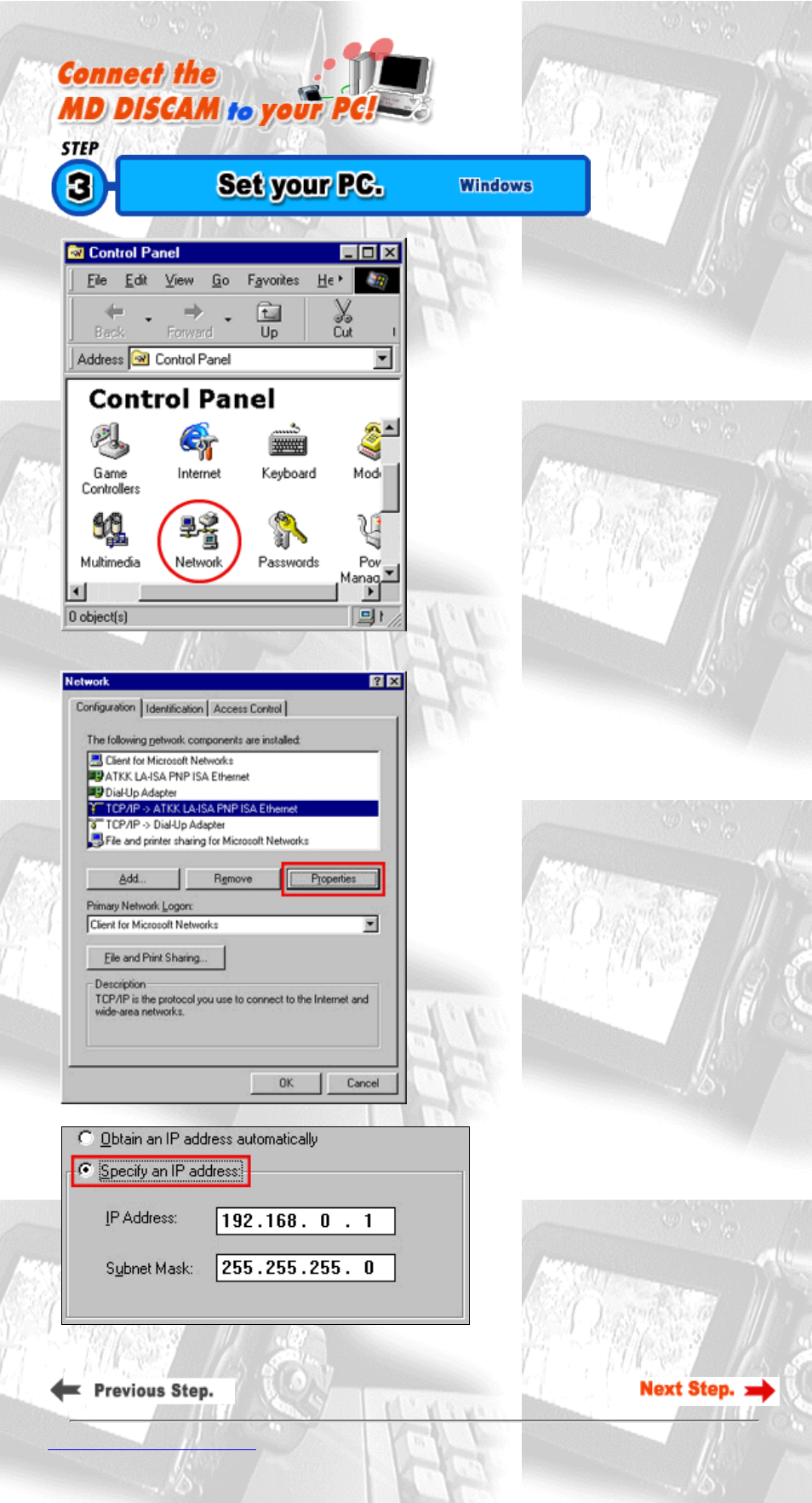 Set your pc | Sony DCM-M1 User Manual | Page 5 / 27