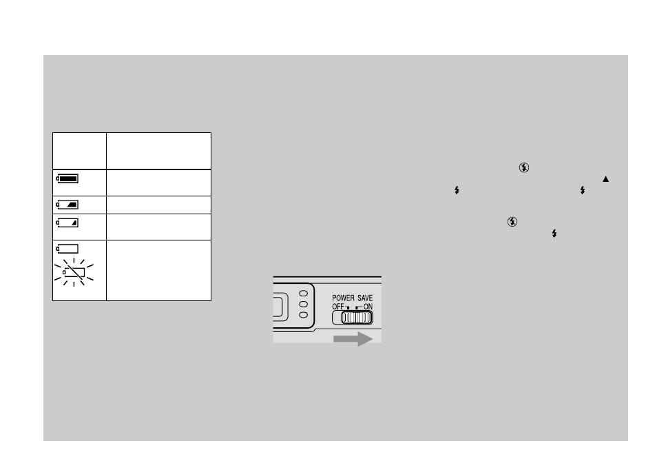 Battery remaining indicator, The power save function | Sony DSC-P51 User Manual | Page 16 / 108