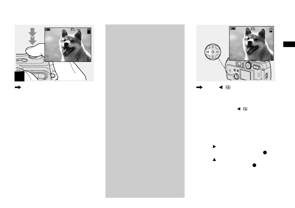 Checking the last shot image (quick review), Checking the last shot image (quick, Review) | About auto focus | Sony DSC-P51 User Manual | Page 27 / 108