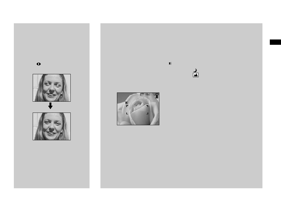 Shooting with the af illuminator | Sony DSC-P51 User Manual | Page 31 / 108