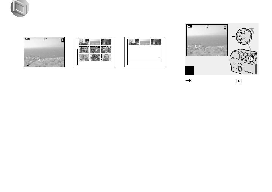 Viewing still images, Viewing images on the lcd screen of your camera, Viewing single images | Viewing images on the lcd screen of your, Camera | Sony DSC-P51 User Manual | Page 36 / 108