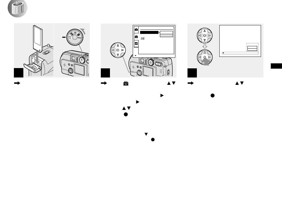 Formatting a “memory stick | Sony DSC-P51 User Manual | Page 43 / 108