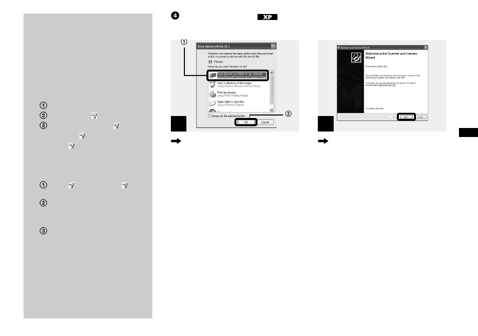 When a removable disk icon is not shown, Copying images, When a removable disk icon is not | Shown | Sony DSC-P51 User Manual | Page 49 / 108
