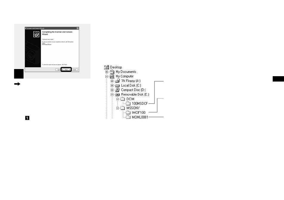 Image file storage destinations and file names, Image file storage destinations and file, Names | Sony DSC-P51 User Manual | Page 51 / 108