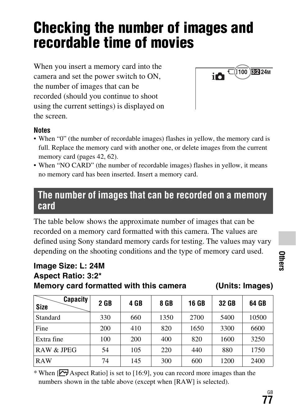 Others, Movies | Sony ILCA-77M2Q User Manual | Page 77 / 92