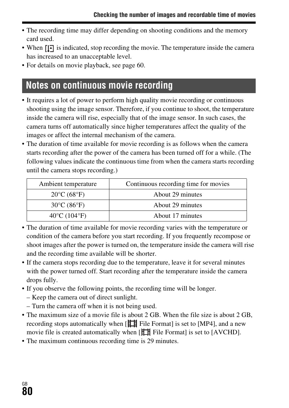 Sony ILCA-77M2Q User Manual | Page 80 / 92