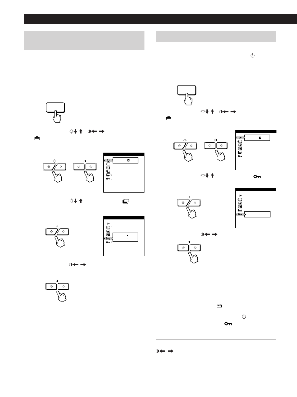 Ajuste del tiempo de retardo de ahorro de energía, Para cancelar el bloqueo de los controles | Sony GDM-500PS User Manual | Page 56 / 63