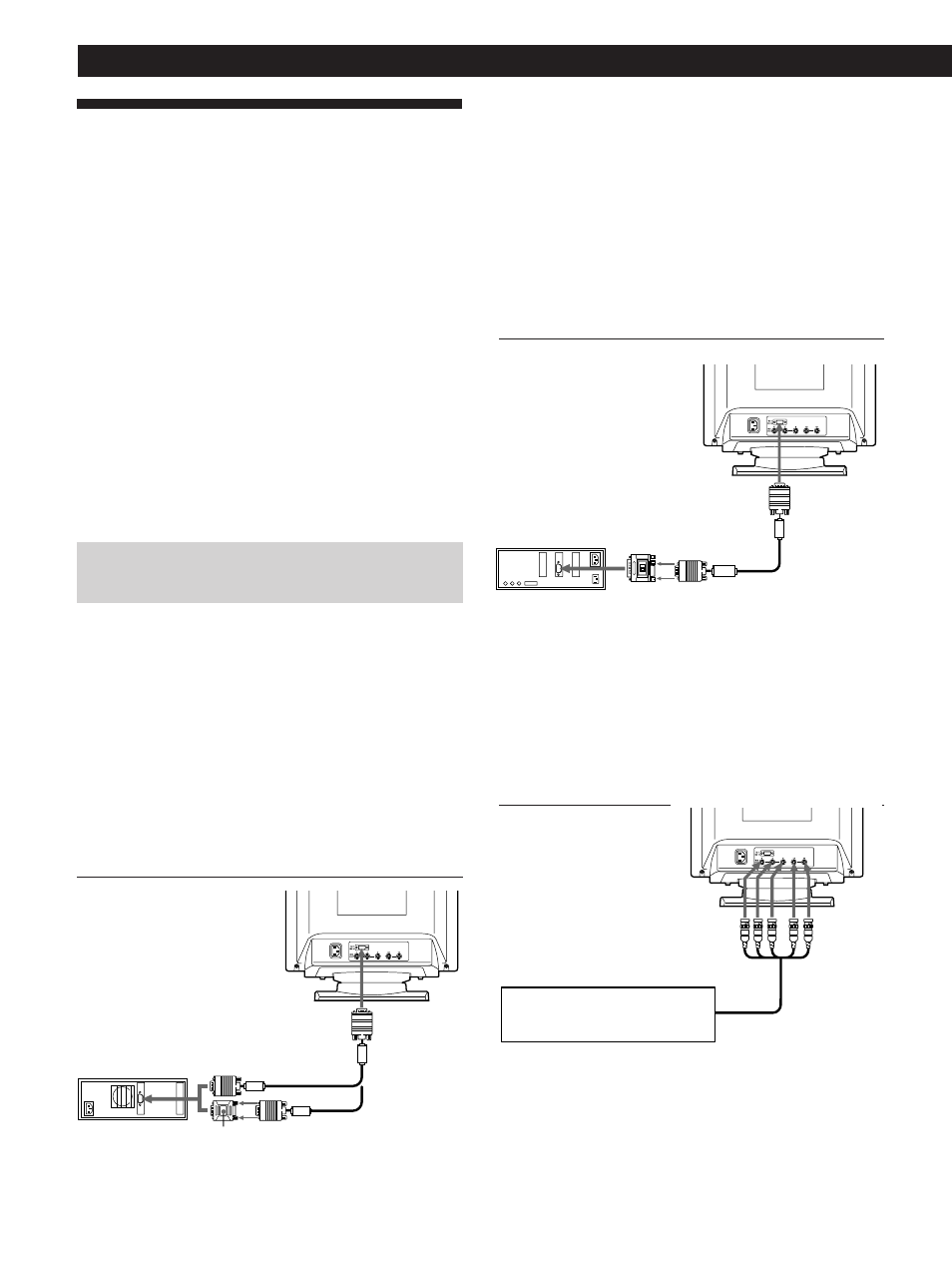 Setup, Getting started, Step 1: connect the monitor to the computer | Sony GDM-500PS User Manual | Page 6 / 63