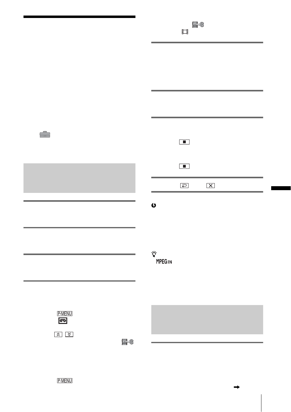 Recording pictures from a vcr or tv, Der (p. 77) | Sony DCR-IP1 User Manual | Page 77 / 116