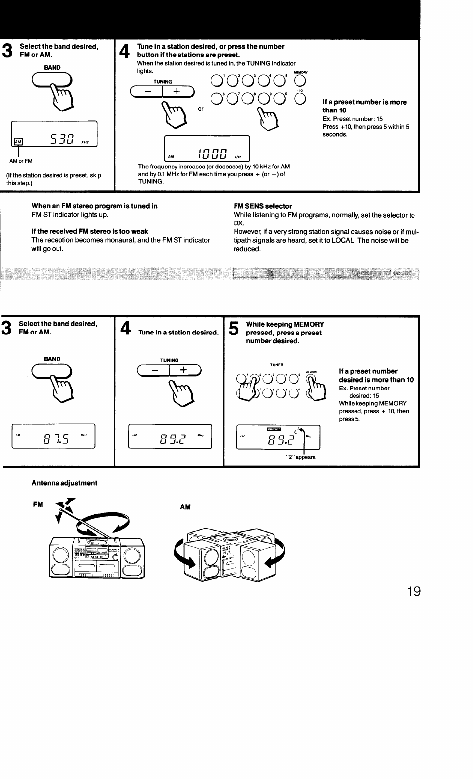 O'aaao' o, Bo'o o'a a o, I + ) | Sony CFD-470 User Manual | Page 19 / 34