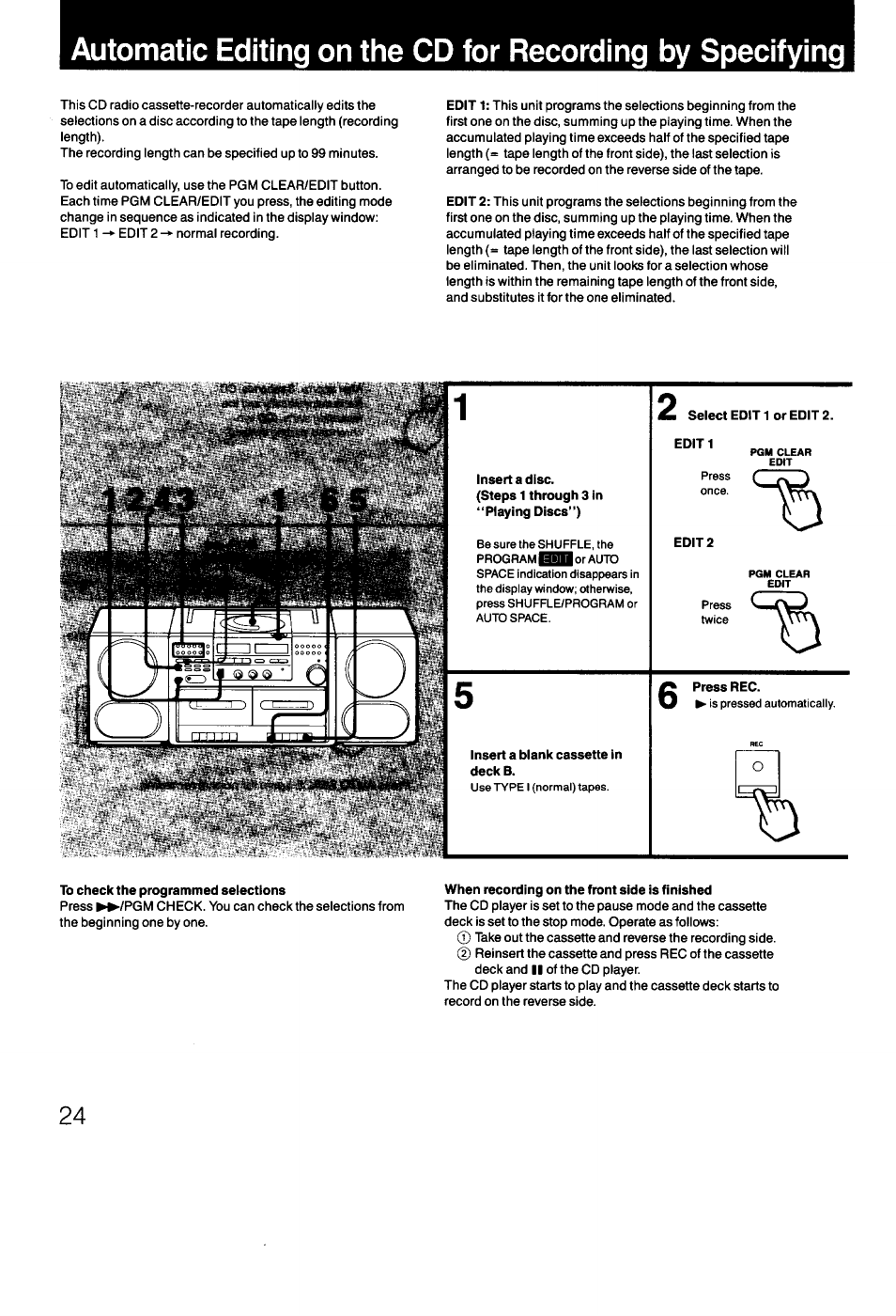 T ss | Sony CFD-470 User Manual | Page 24 / 34