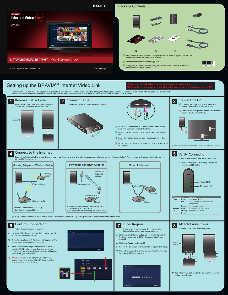 Sony DMX-NV1 User Manual | 2 pages