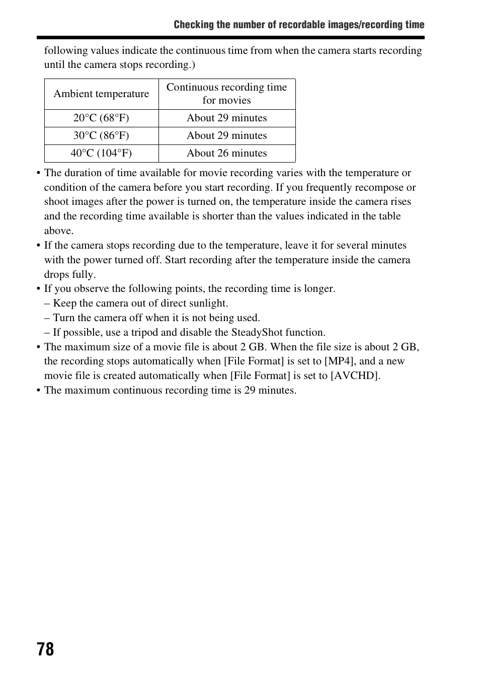Sony SLT-A37K User Manual | Page 78 / 96