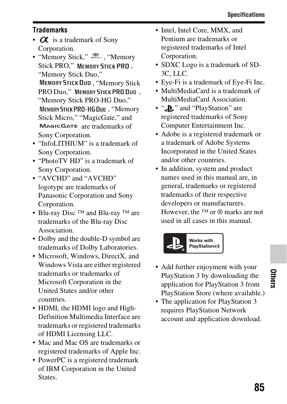 Sony SLT-A37K User Manual | Page 85 / 96