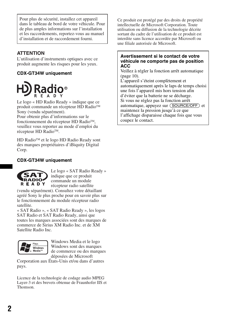 Sony CDX-GT34W User Manual | Page 18 / 56