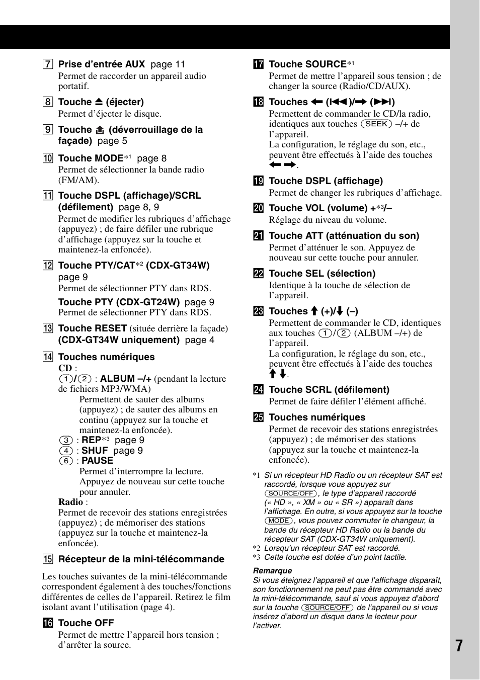 Sony CDX-GT34W User Manual | Page 23 / 56