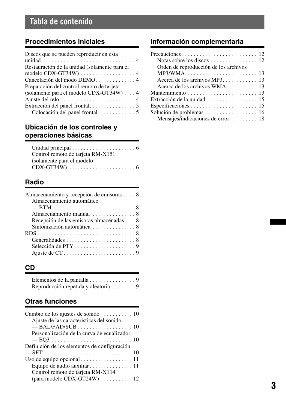 Sony CDX-GT34W User Manual | Page 37 / 56