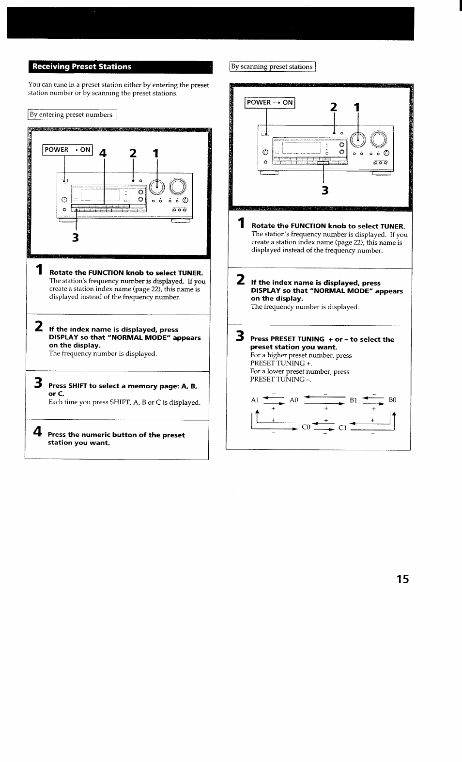 Receiving preset stations | Sony STR-GX700ES User Manual | Page 15 / 39