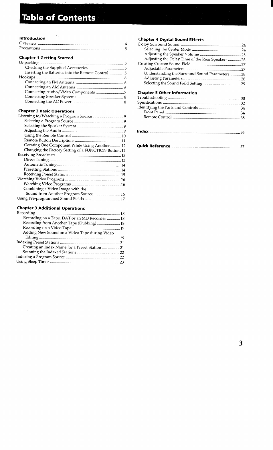 Sony STR-GX700ES User Manual | Page 3 / 39