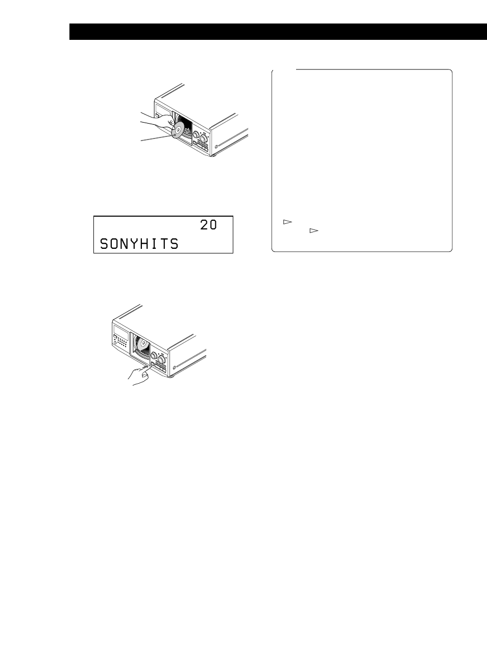 Getting started | Sony CDP-CX355 User Manual | Page 8 / 36