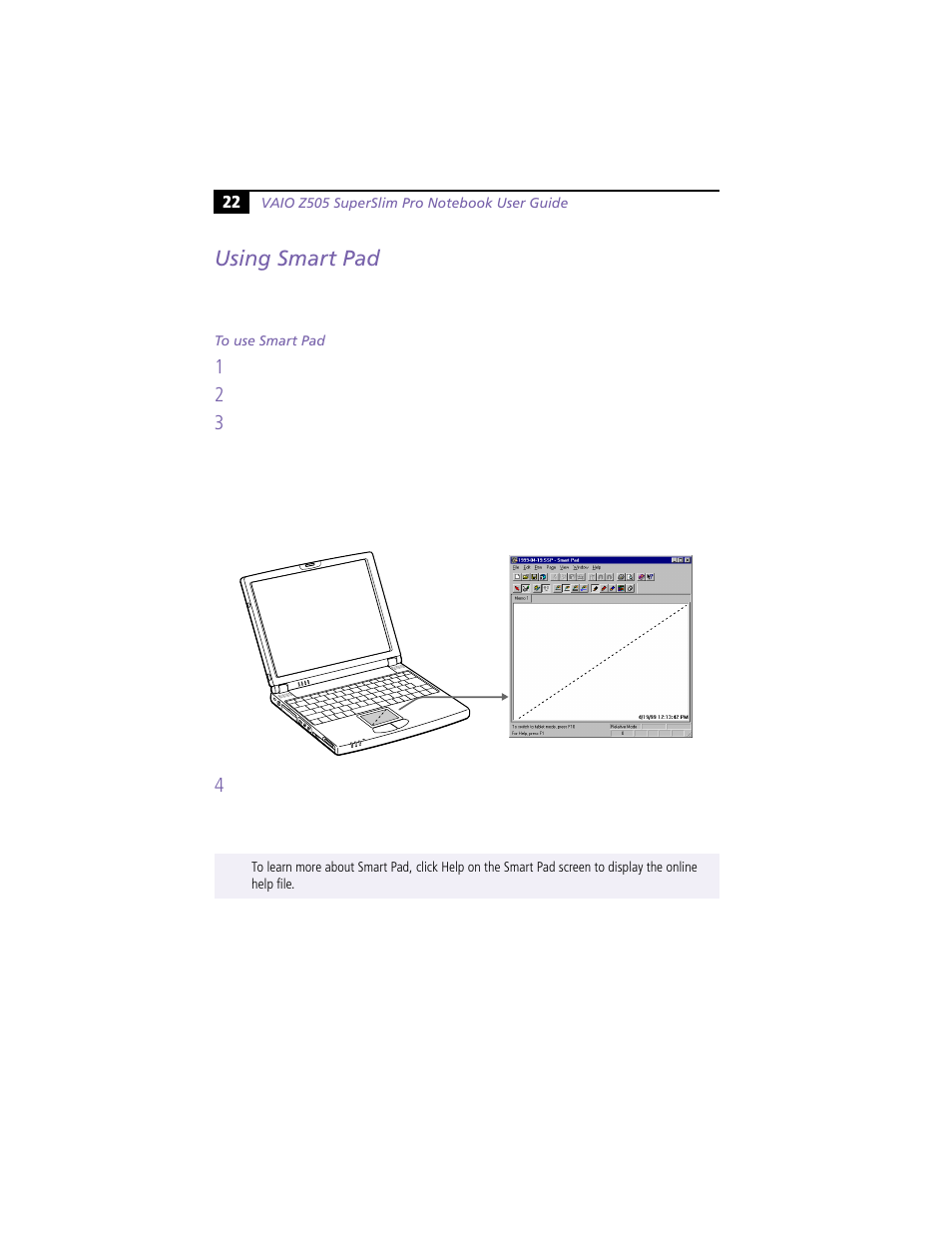 Using smart pad | Sony PCG-Z505R User Manual | Page 32 / 97