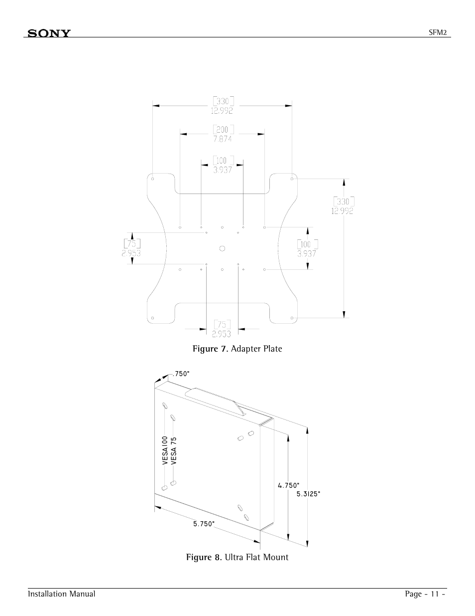 Technical specifications | Sony SFM2 User Manual | Page 11 / 12