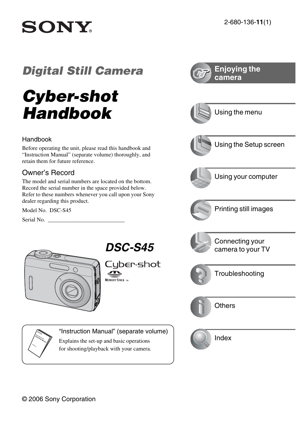 Sony DSC-S45 User Manual | 91 pages