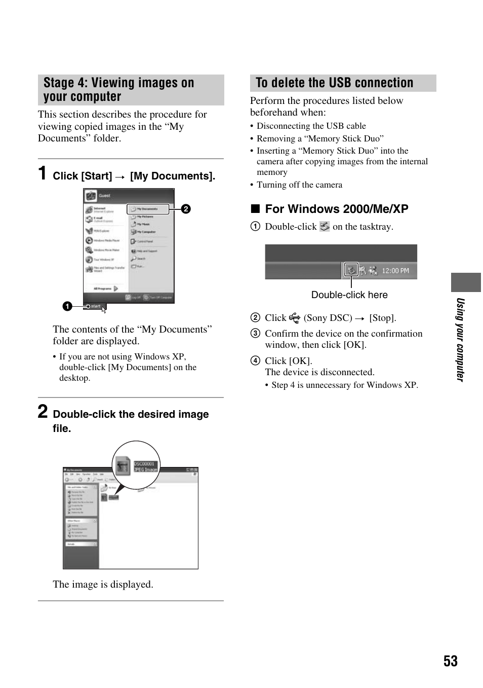 Stage 4: viewing images on your computer | Sony DSC-S45 User Manual | Page 53 / 91