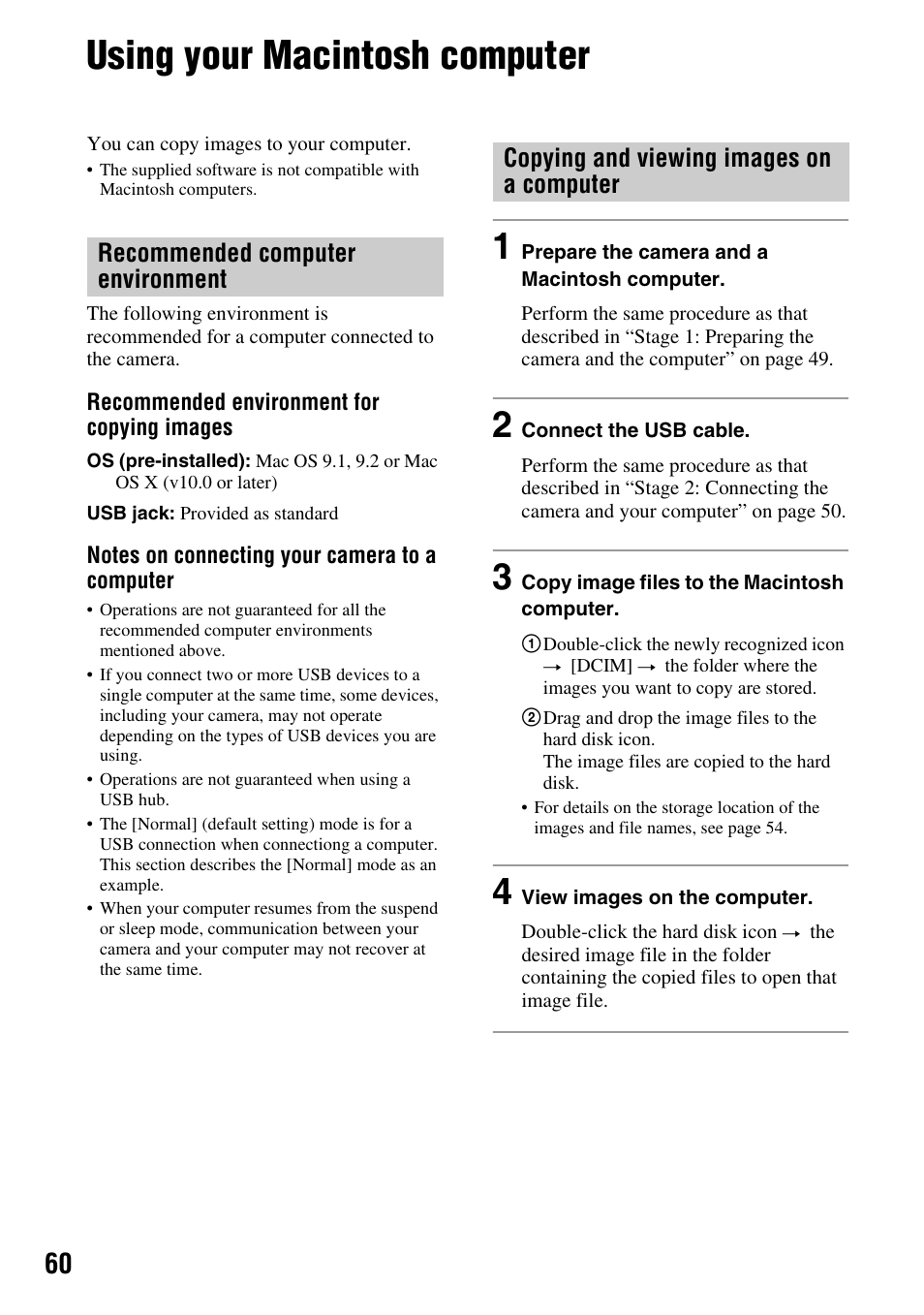 Using your macintosh computer | Sony DSC-S45 User Manual | Page 60 / 91