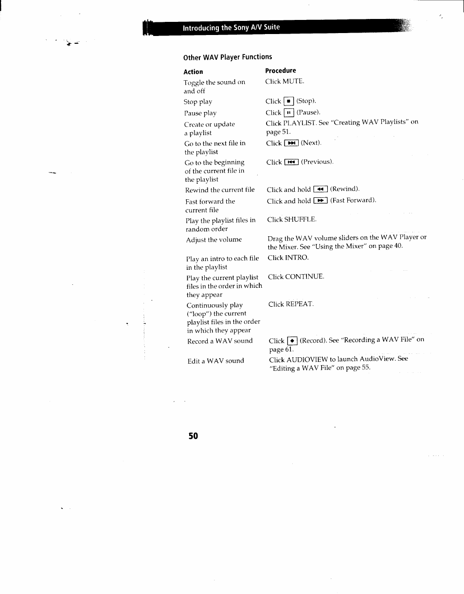 Other wav player functions | Sony PCV-90 User Manual | Page 57 / 155