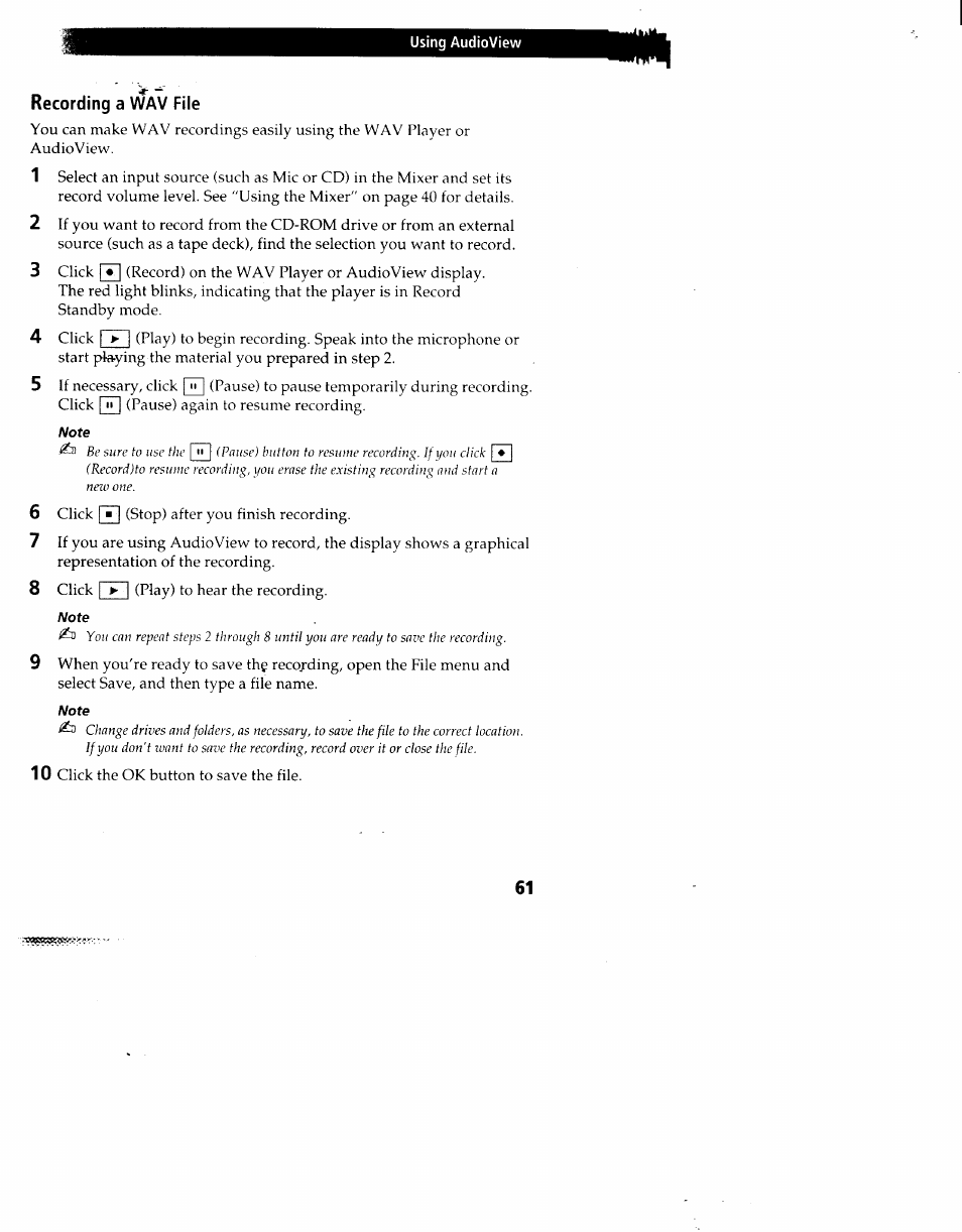 Recording a wav file | Sony PCV-90 User Manual | Page 68 / 155