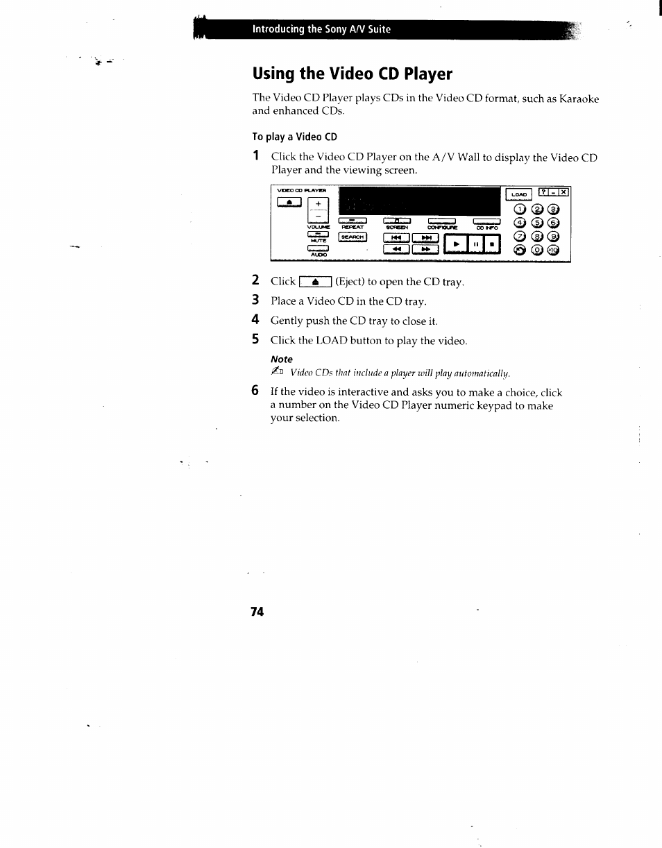 Using the video cd player, To play a video cd | Sony PCV-90 User Manual | Page 81 / 155