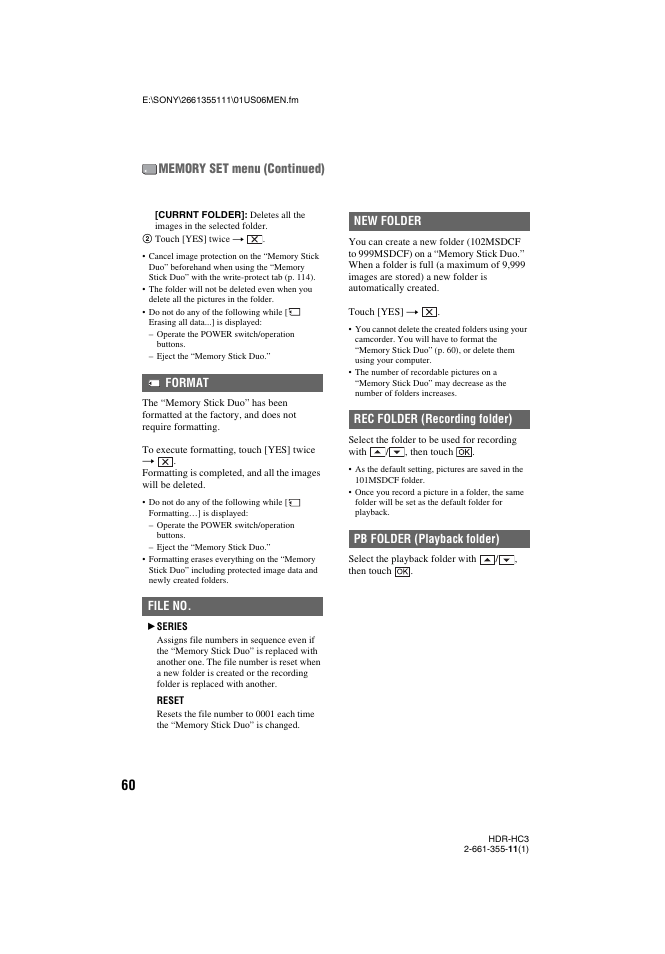 P. 60) | Sony HDR-HC3 User Manual | Page 60 / 135