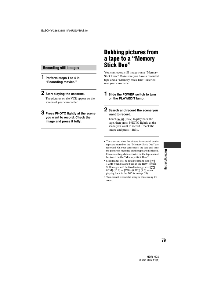 Sony HDR-HC3 User Manual | Page 79 / 135