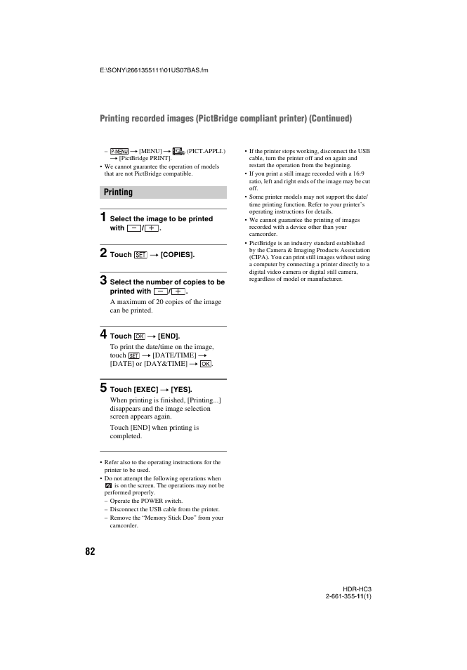 Sony HDR-HC3 User Manual | Page 82 / 135