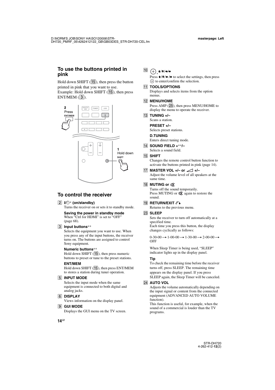 Sony STR-DH720 User Manual | Page 14 / 88