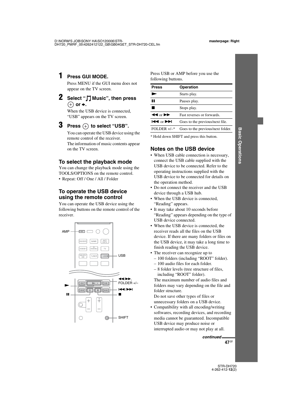 Sony STR-DH720 User Manual | Page 47 / 88