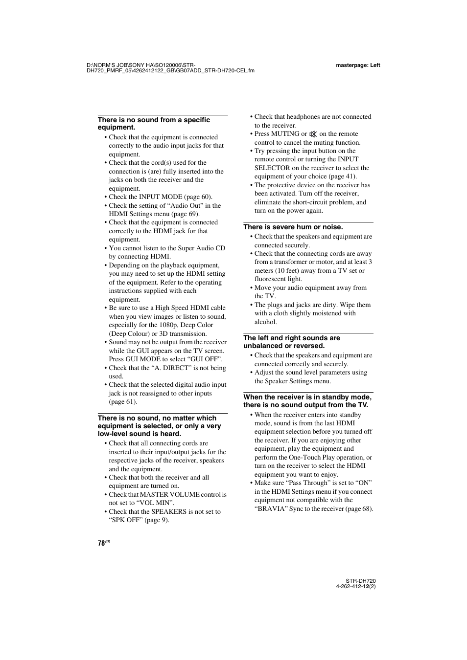 Sony STR-DH720 User Manual | Page 78 / 88