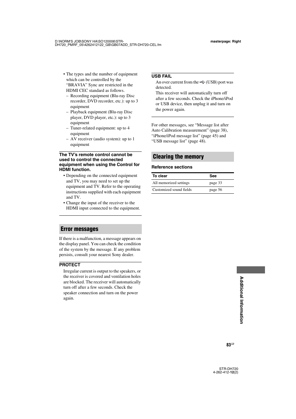 Sony STR-DH720 User Manual | Page 83 / 88