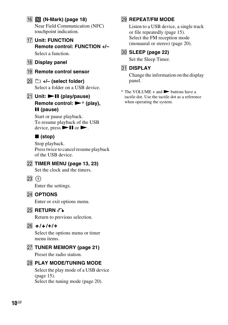 Sony RDH-GTK37iP User Manual | Page 10 / 36