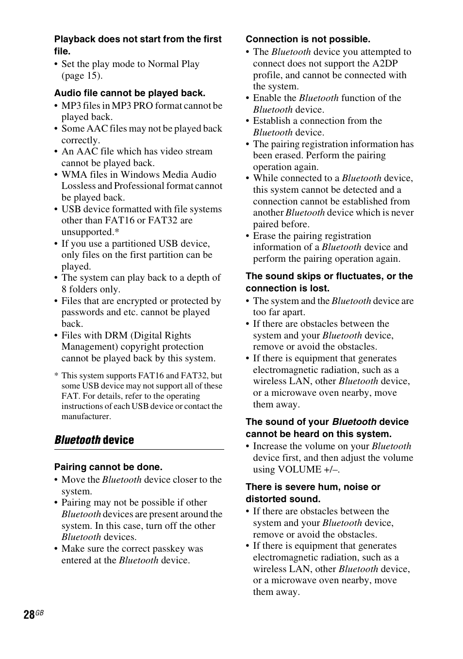 Sony RDH-GTK37iP User Manual | Page 28 / 36