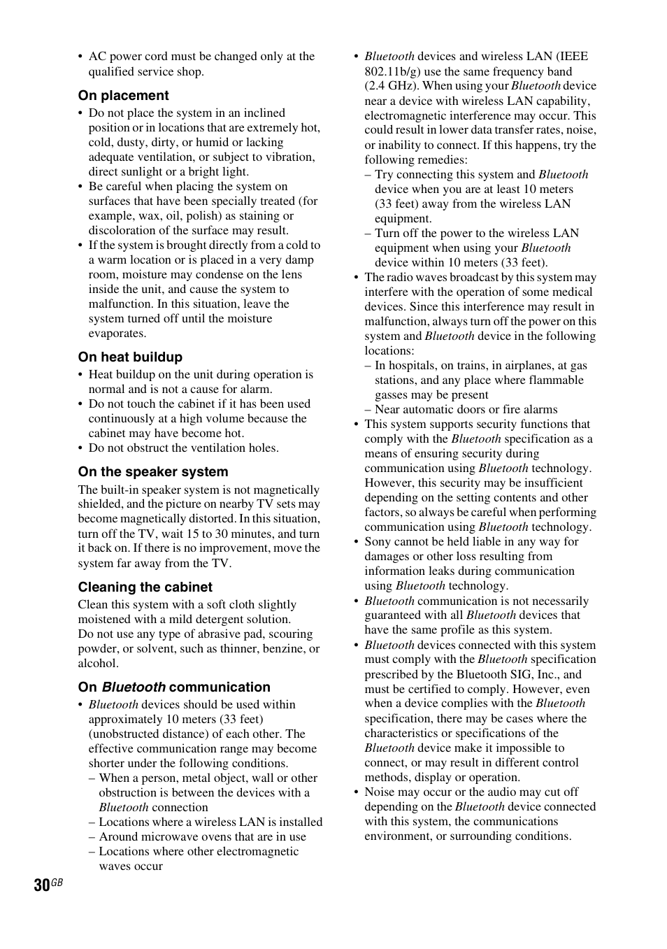Sony RDH-GTK37iP User Manual | Page 30 / 36