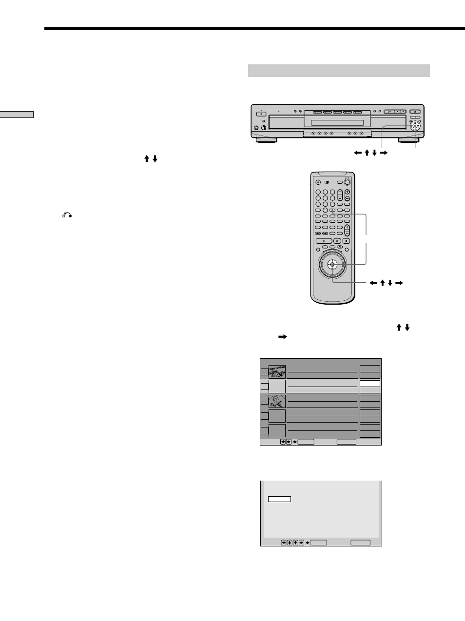 Displaying the disc information (disc explorer), Selecting a genre | Sony DVP-C670D User Manual | Page 26 / 88