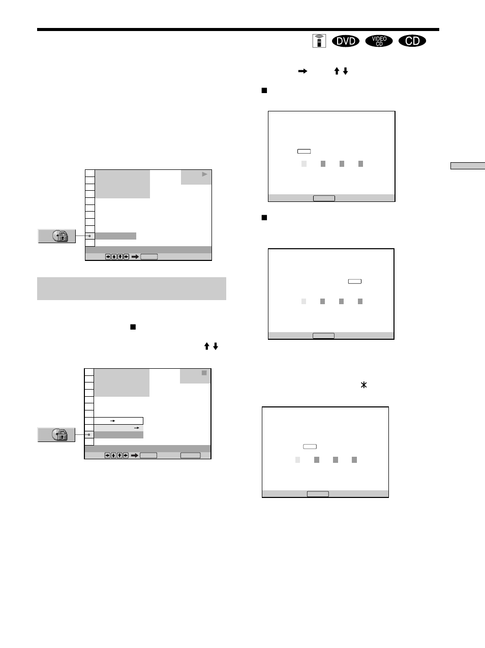 Locking discs (custom parental control), Locking discs (custom parental control) z | Sony DVP-C670D User Manual | Page 43 / 88