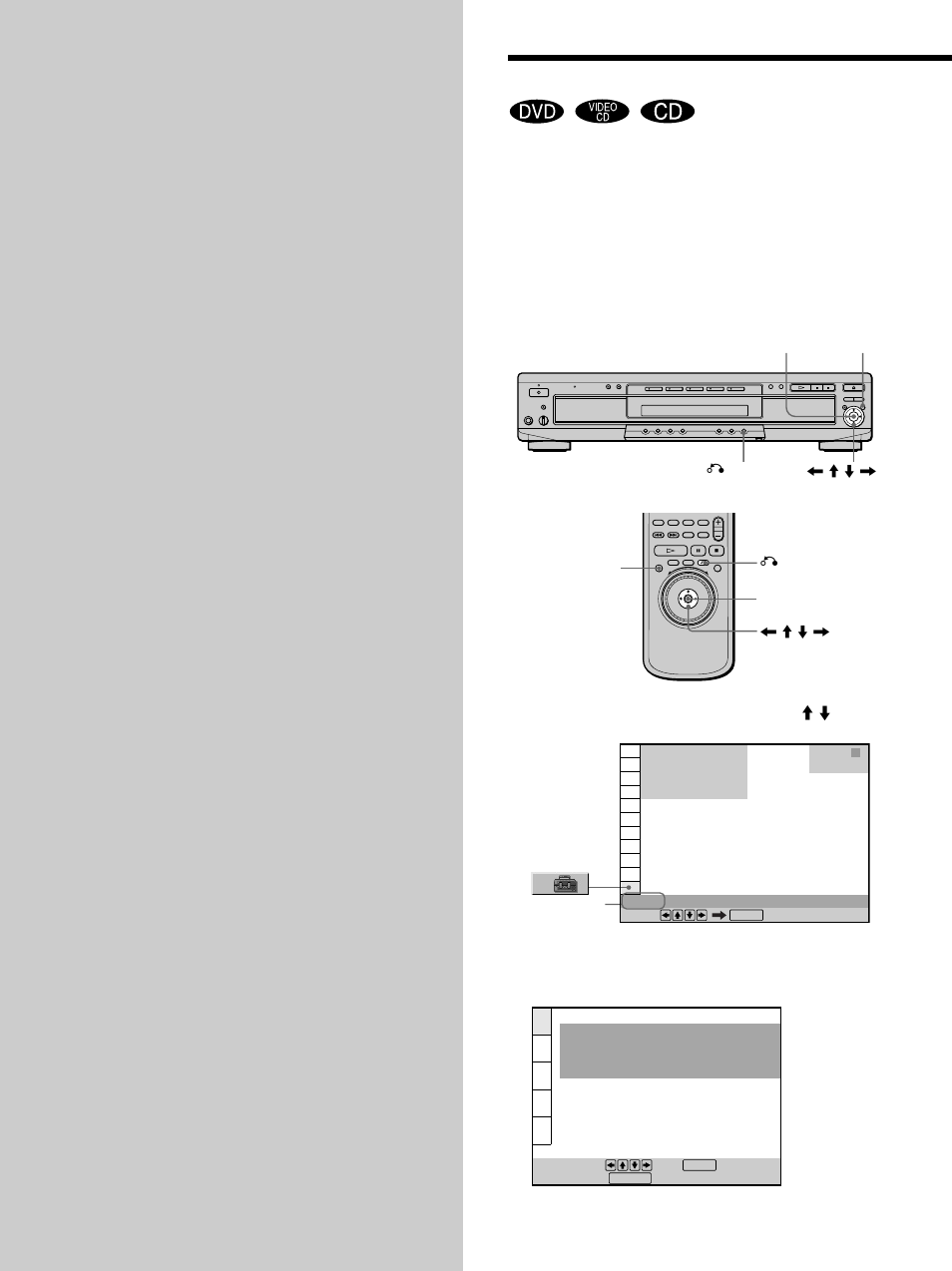 Settings and adjustments, Using the setup display | Sony DVP-C670D User Manual | Page 56 / 88