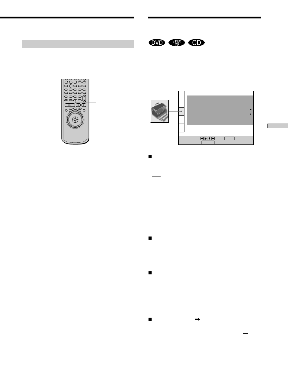 Custom settings (custom setup) | Sony DVP-C670D User Manual | Page 61 / 88