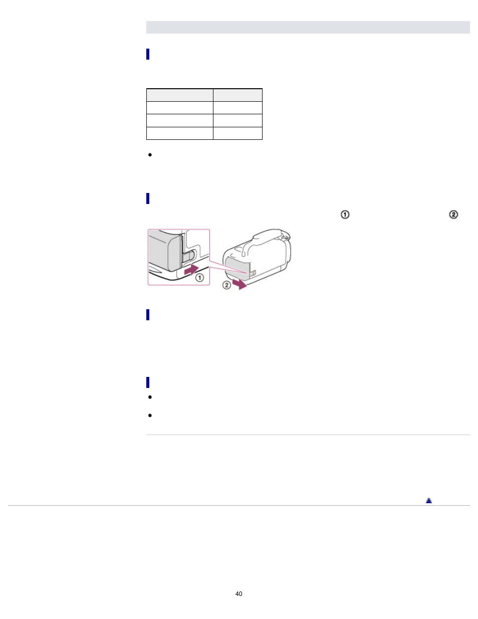 Sony HDR-CX430V User Manual | Page 40 / 266